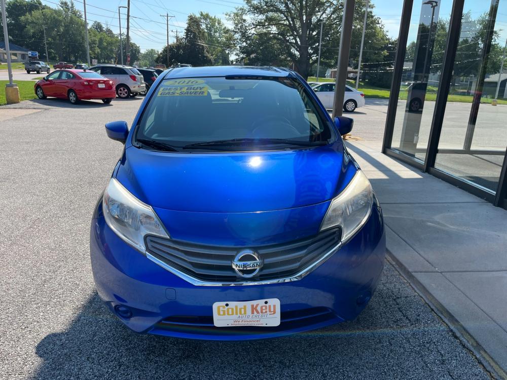 2016 Blue Nissan Versa Note S (3N1CE2CP1GL) with an 1.6L L4 DOHC 16V engine, 5M transmission, located at 1633 W Kimberly, Davenport, 52806, (563) 323-5341, 41.559456, -90.598732 - Photo #1