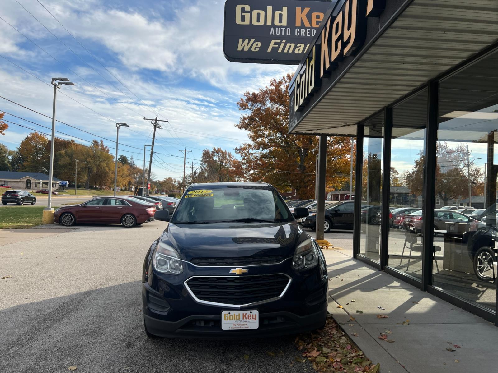 2017 Blue Chevrolet Equinox LS AWD (2GNFLEEK0H6) with an 2.4L L4 DOHC 16V FFV engine, 6A transmission, located at 1633 W Kimberly, Davenport, 52806, (563) 323-5341, 41.559456, -90.598732 - Photo #2