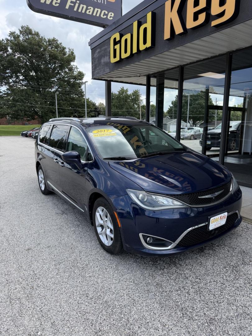 2017 Jazz Blue Pearl Coat Chrysler Pacifica Touring-L Plus (2C4RC1EG4HR) with an 3.6L V6 DOHC 24V engine, 9-Speed Automatic transmission, located at 1633 W Kimberly, Davenport, IA, 52806, (563) 323-5341, 41.559456, -90.598732- Photo#1