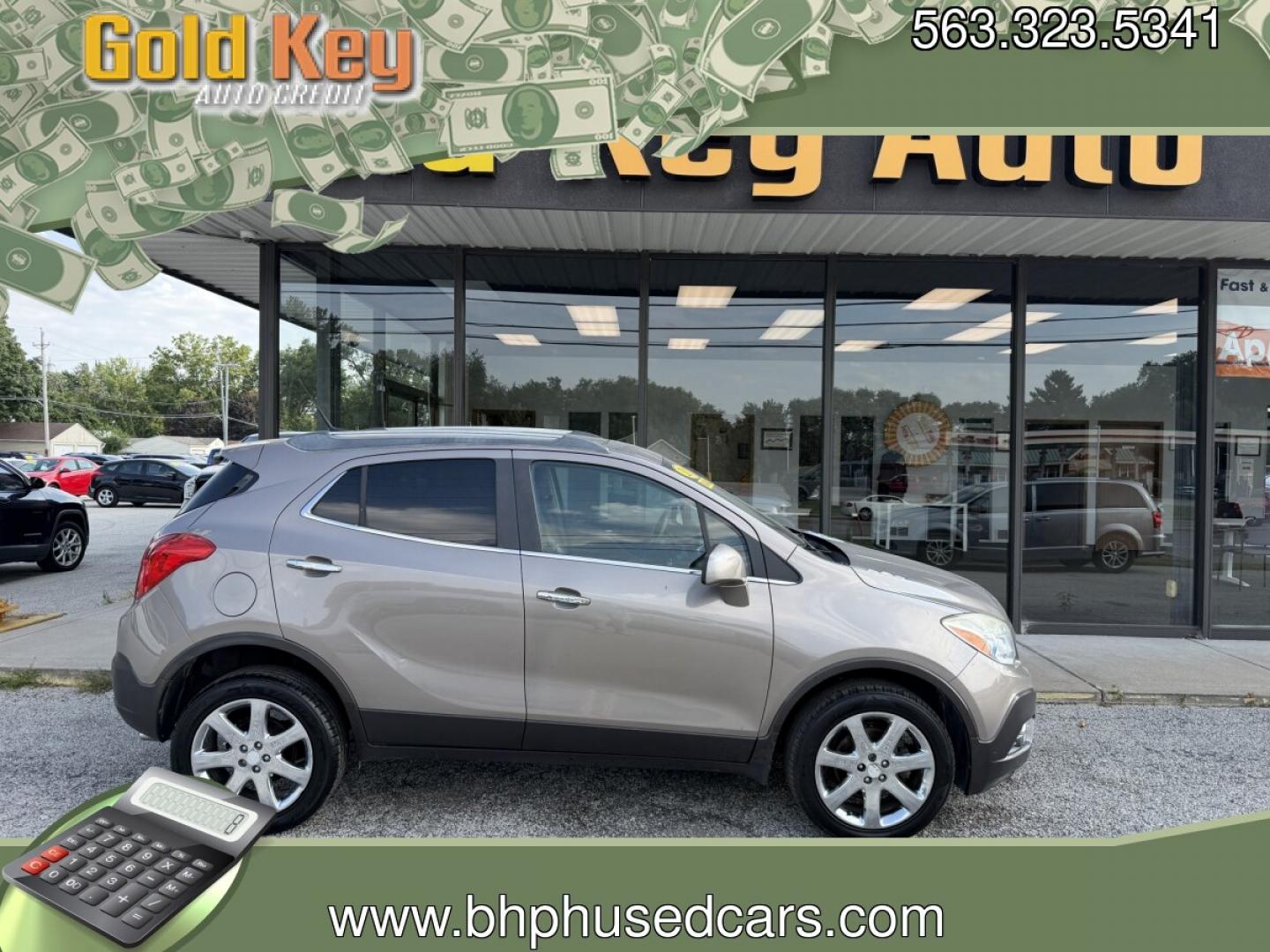 2013 Deep Espresso Brown Buick Encore Leather AWD (KL4CJGSB0DB) with an 1.4L L4 DOHC 16V TUR engine, 6-Speed Automatic transmission, located at 1633 W Kimberly, Davenport, IA, 52806, (563) 323-5341, 41.559456, -90.598732- Photo#0