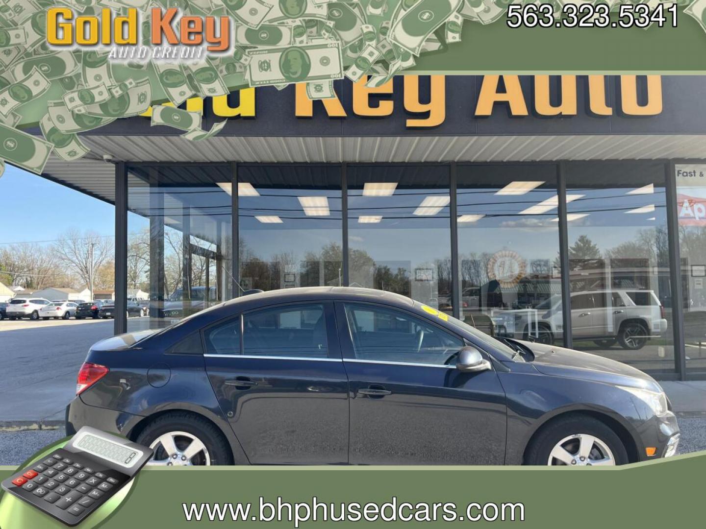 2016 Blue Chevrolet Cruze Limited 1LT Auto (1G1PE5SB6G7) with an 1.4L L4 DOHC 16V TUR engine, 6-Speed Automatic transmission, located at 1633 W Kimberly, Davenport, IA, 52806, (563) 323-5341, 41.559456, -90.598732- Photo#0