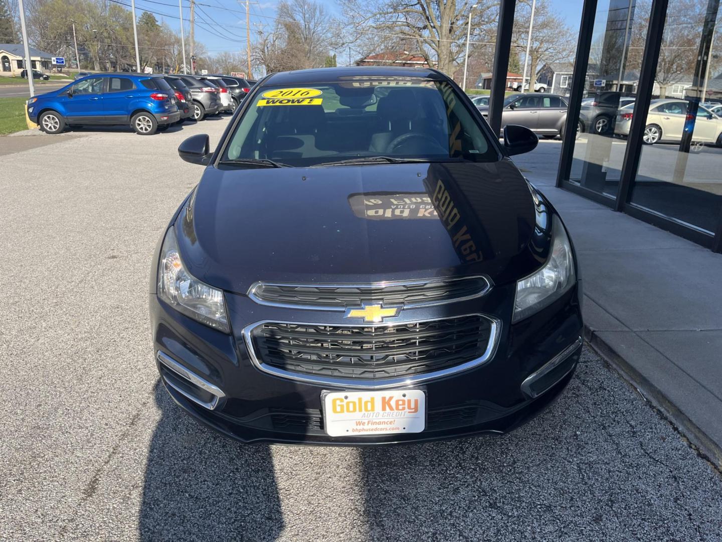 2016 Blue Chevrolet Cruze Limited 1LT Auto (1G1PE5SB6G7) with an 1.4L L4 DOHC 16V TUR engine, 6-Speed Automatic transmission, located at 1633 W Kimberly, Davenport, IA, 52806, (563) 323-5341, 41.559456, -90.598732 - Photo#1