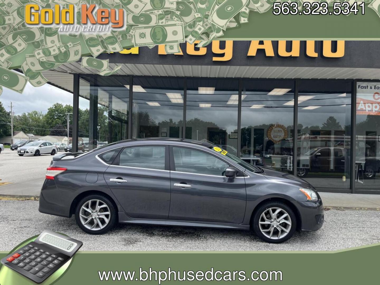 2013 Amethyst Gray Nissan Sentra SR (3N1AB7AP4DL) with an 1.8L L4 SFI DOHC 16 engine, Continuously Variabl transmission, located at 1633 W Kimberly, Davenport, IA, 52806, (563) 323-5341, 41.559456, -90.598732- Photo#0