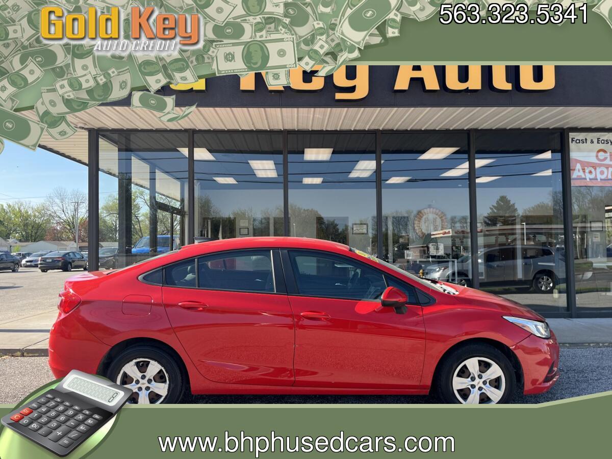 2018 Red Chevrolet Cruze LS Auto (1G1BC5SM8J7) with an 1.4L L4 DOHC 16V TUR engine, 6-Speed Automatic transmission, located at 1633 W Kimberly, Davenport, IA, 52806, (563) 323-5341, 41.559456, -90.598732- Photo#0