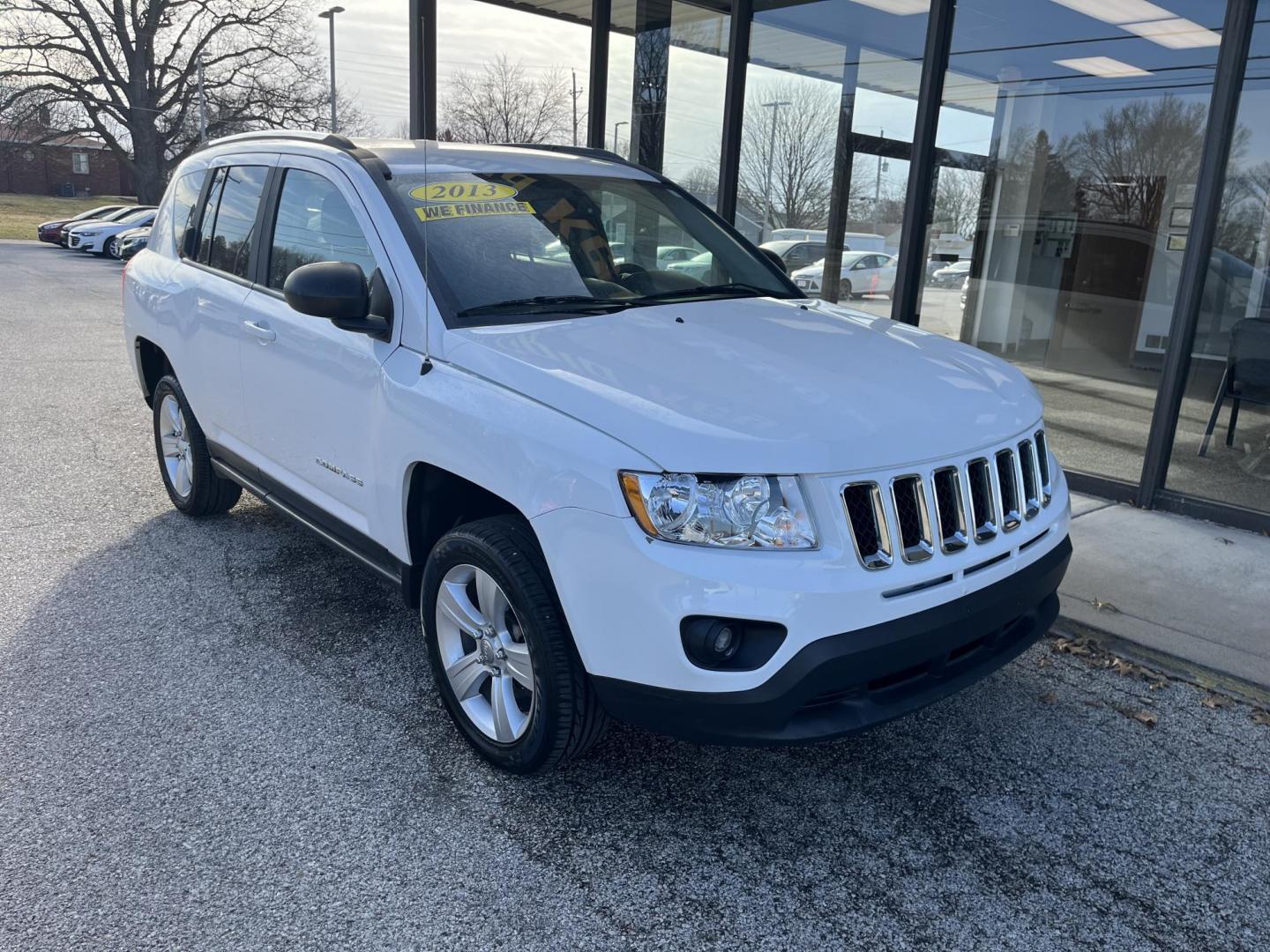 2013 Bright White Clearco Jeep Compass Latitude FWD (1C4NJCEAXDD) with an 2.0L L4 DOHC 16V engine, Continuously Variabl transmission, located at 1633 W Kimberly, Davenport, IA, 52806, (563) 323-5341, 41.559456, -90.598732 - Photo#2