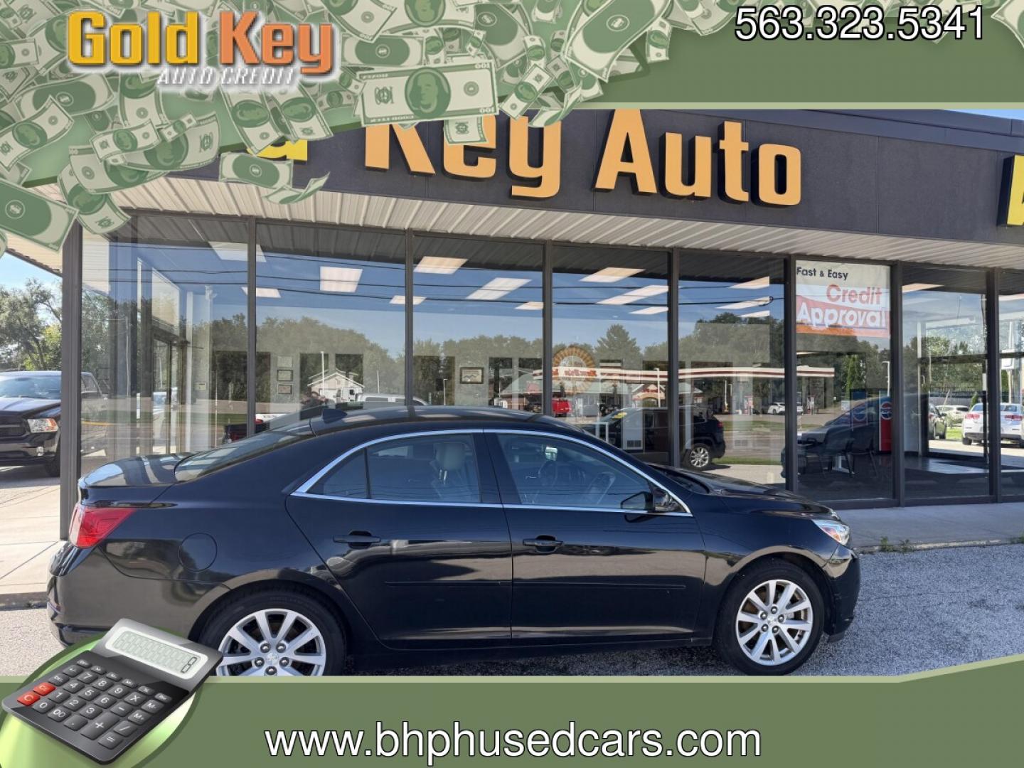 2013 Black Chevrolet Malibu 2LT (1G11E5SA3DU) with an 2.5L L4 DOHC 16V engine, 6-Speed Automatic transmission, located at 1633 W Kimberly, Davenport, IA, 52806, (563) 323-5341, 41.559456, -90.598732- Photo#0