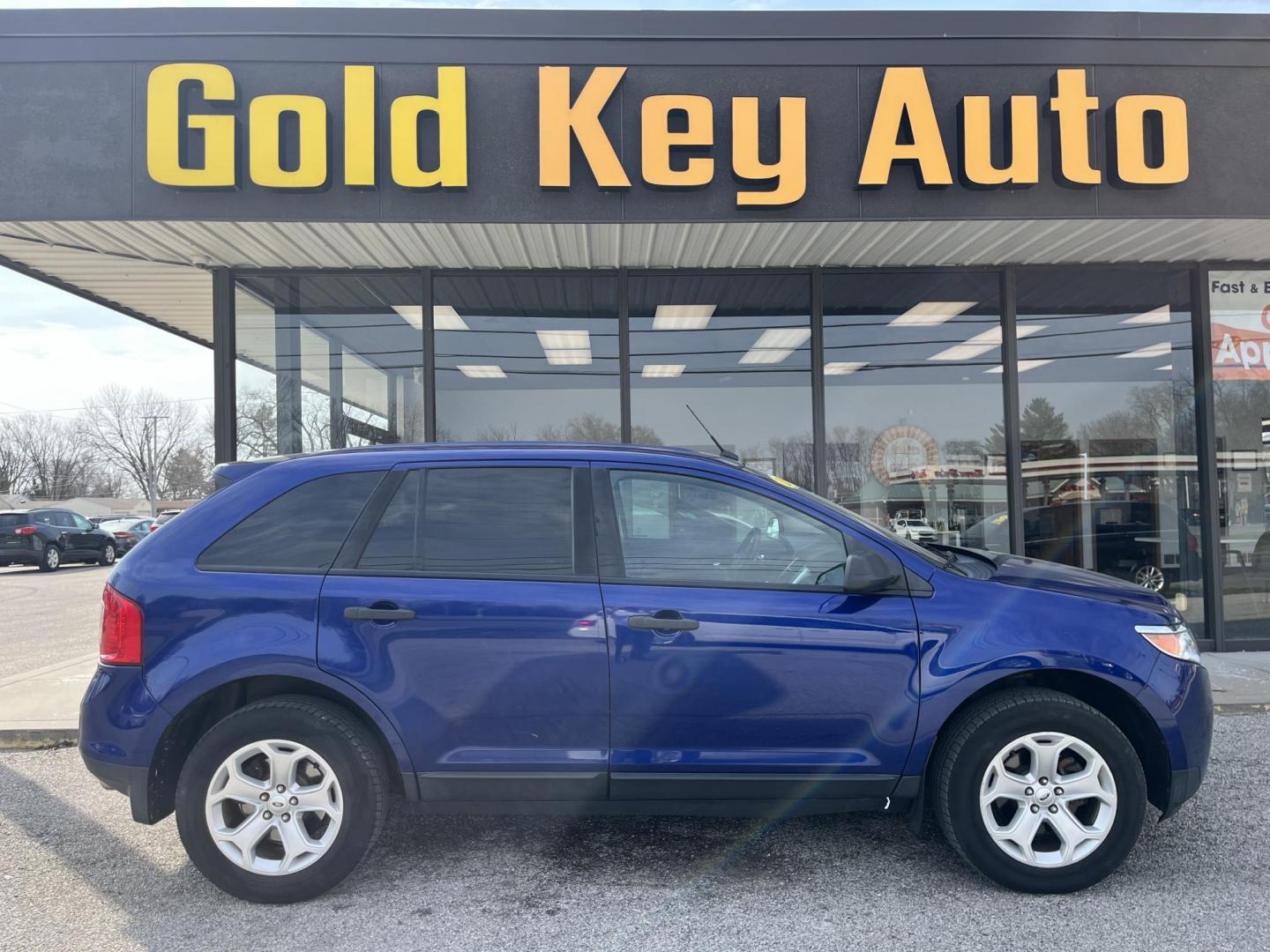 2013 Deep Impact Blue Metallic Ford Edge SE AWD (2FMDK4GC0DB) with an 3.5L V6 DOHC 24V engine, 6-Speed Automatic transmission, located at 1633 W Kimberly, Davenport, IA, 52806, (563) 323-5341, 41.559456, -90.598732 - Photo#0