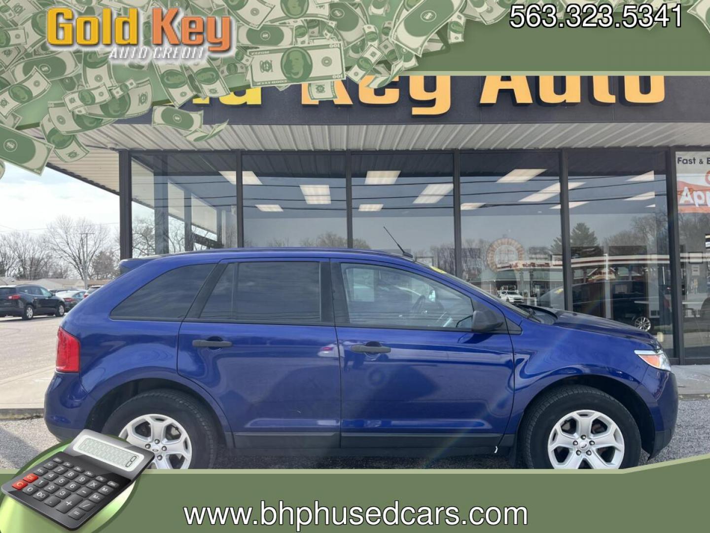 2013 Deep Impact Blue Metallic Ford Edge SE AWD (2FMDK4GC0DB) with an 3.5L V6 DOHC 24V engine, 6-Speed Automatic transmission, located at 1633 W Kimberly, Davenport, IA, 52806, (563) 323-5341, 41.559456, -90.598732- Photo#0