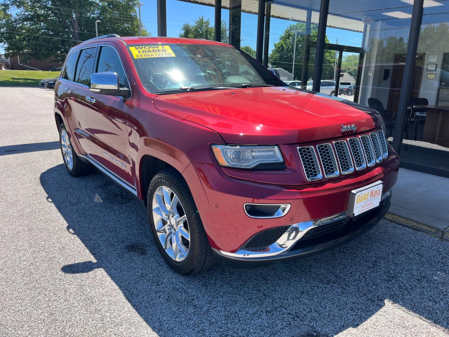 2014 Dp Cherry Red Crystal PC Jeep Grand Cherokee Summit 4WD (1C4RJFJGXEC) with an 3.6L V6 DOHC 24V engine, 5-Speed Automatic transmission, located at 1633 W Kimberly, Davenport, IA, 52806, (563) 323-5341, 41.559456, -90.598732 - Photo#2