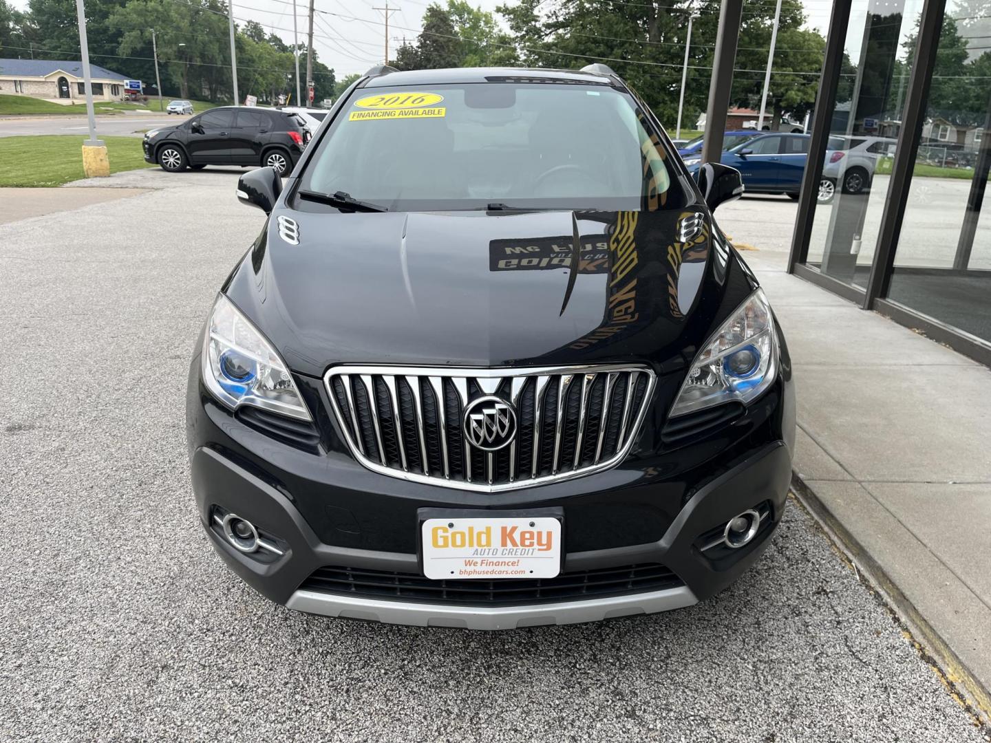 2016 Carbon Black Metalli Buick Encore Leather AWD (KL4CJGSB1GB) with an 1.4L L4 DOHC 16V TUR engine, 6-Speed Automatic transmission, located at 1633 W Kimberly, Davenport, IA, 52806, (563) 323-5341, 41.559456, -90.598732 - Photo#1