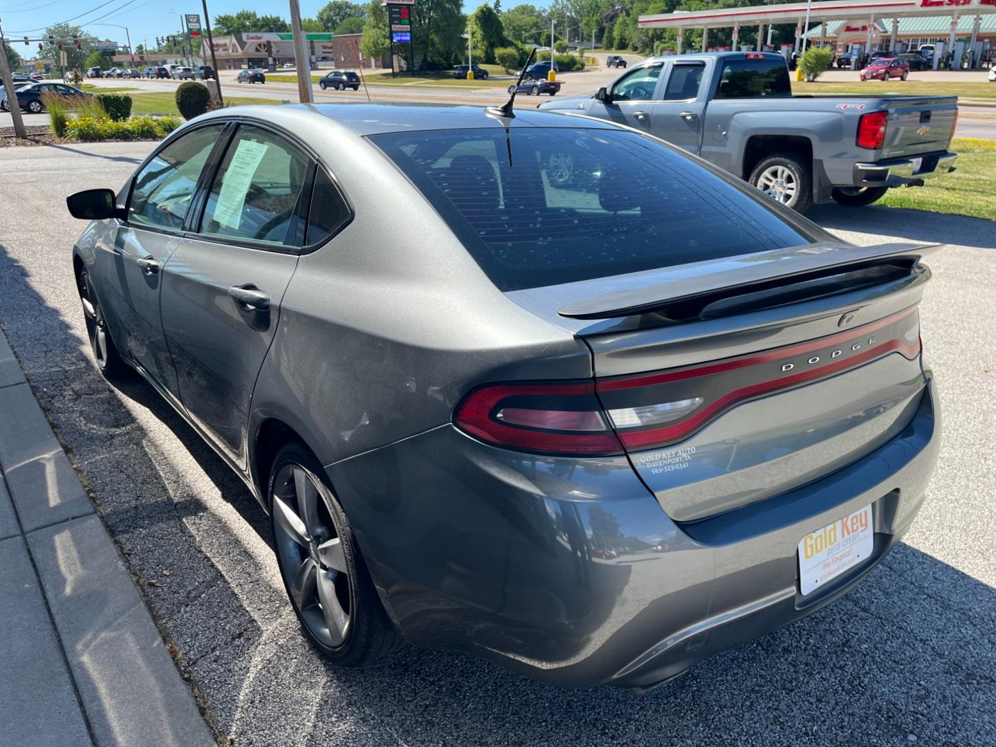 2013 Maximum Steel Metallic Dodge Dart Limited (1C3CDFCB7DD) with an 2.0L L4 DOHC 16V TURBO engine, located at 1633 W Kimberly, Davenport, IA, 52806, (563) 323-5341, 41.559456, -90.598732 - Photo#3