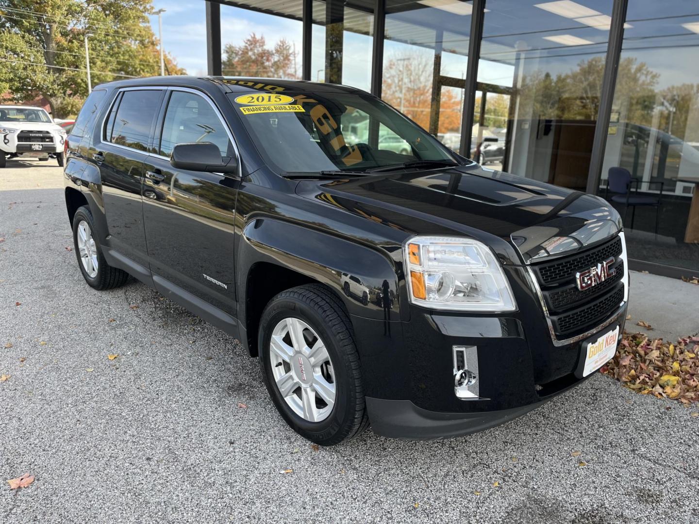 2015 Carbon Black Metallic GMC Terrain SLE1 FWD (2GKALMEKXF6) with an 2.4L L4 DOHC 16V engine, 6-Speed Automatic transmission, located at 1633 W Kimberly, Davenport, IA, 52806, (563) 323-5341, 41.559456, -90.598732 - Photo#2