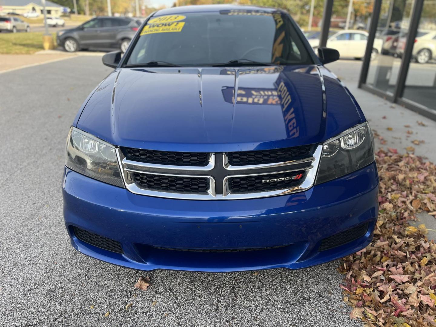 2013 Blue Dodge Avenger Base (1C3CDZAB6DN) with an 2.4L L4 DOHC 16V engine, 4-Speed Automatic transmission, located at 1633 W Kimberly, Davenport, IA, 52806, (563) 323-5341, 41.559456, -90.598732 - Photo#1