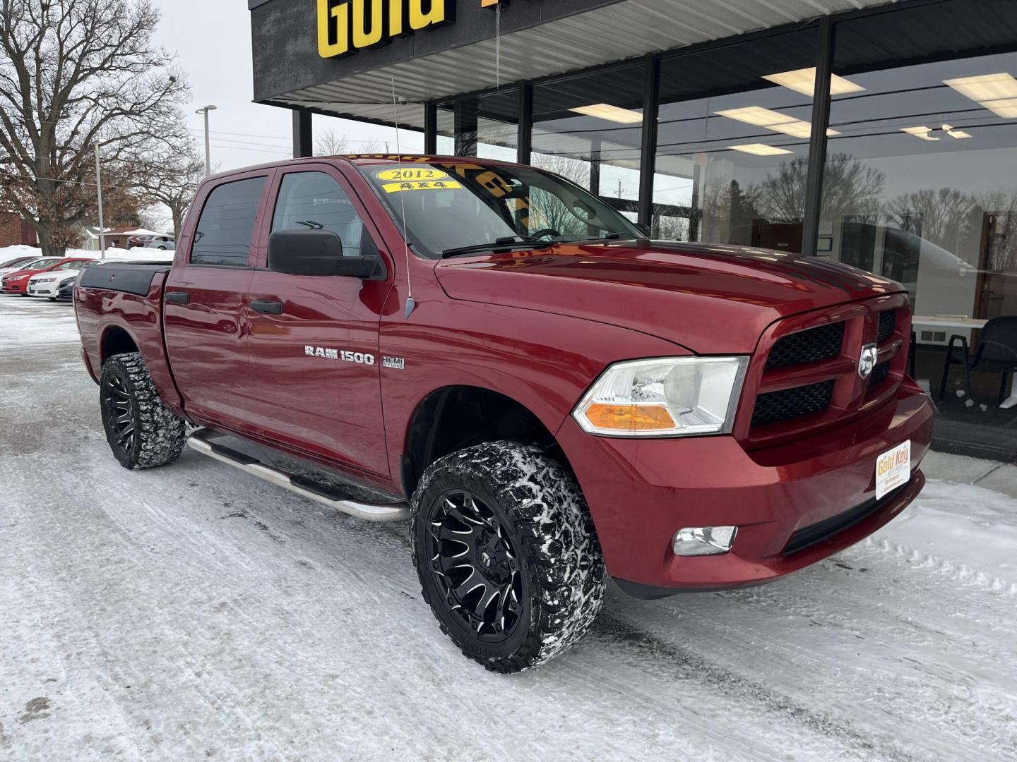 2012 Red Dodge Ram 1500 ST Crew Cab 4WD (1C6RD7KT5CS) with an 5.7L V8 OHV 16V engine, 6-Speed Automatic transmission, located at 1633 W Kimberly, Davenport, IA, 52806, (563) 323-5341, 41.559456, -90.598732 - Photo#2
