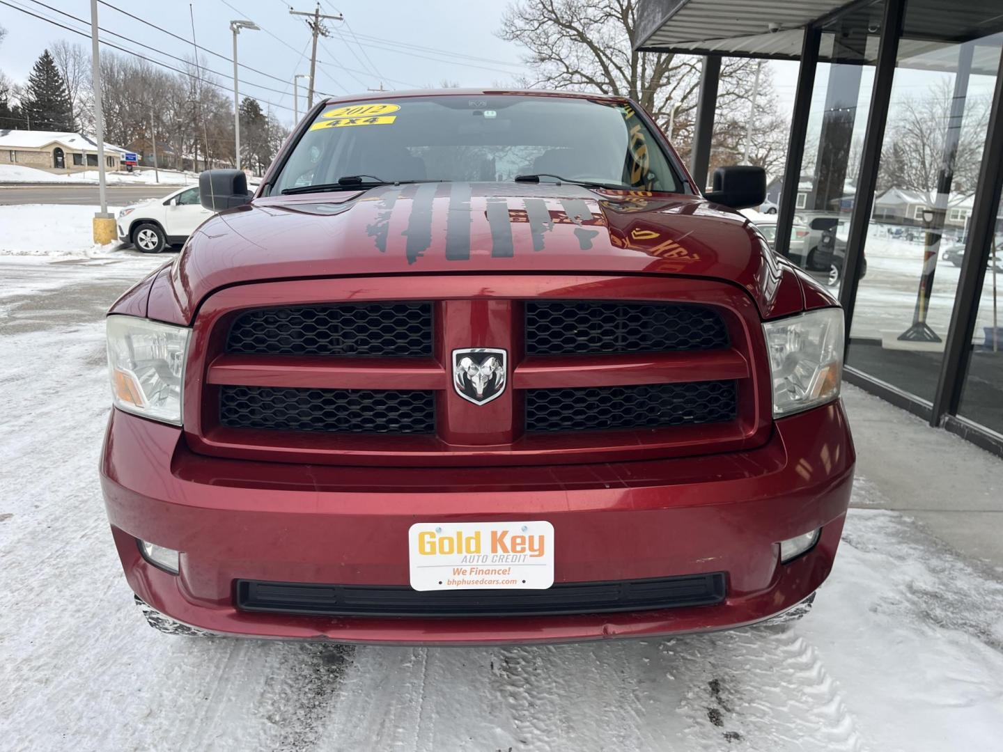2012 Red Dodge Ram 1500 ST Crew Cab 4WD (1C6RD7KT5CS) with an 5.7L V8 OHV 16V engine, 6-Speed Automatic transmission, located at 1633 W Kimberly, Davenport, IA, 52806, (563) 323-5341, 41.559456, -90.598732 - Photo#1