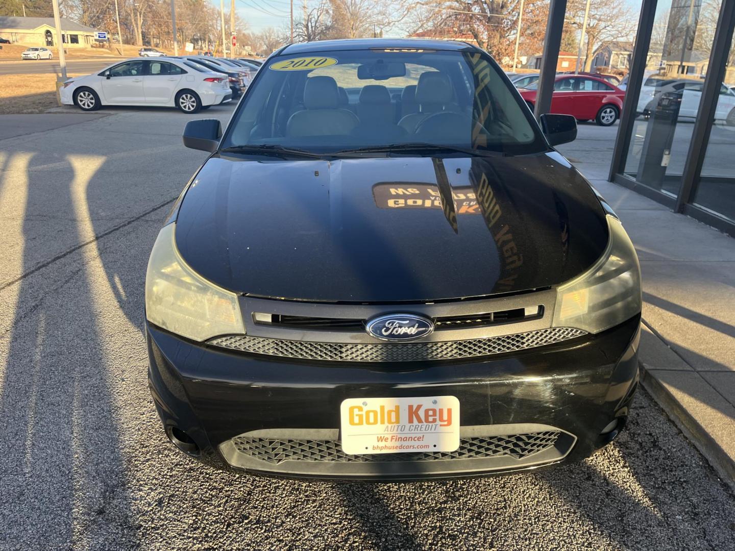 2010 Ebony Ford Focus SES Sedan (1FAHP3GN7AW) with an 2.0L L4 DOHC 16V engine, located at 1633 W Kimberly, Davenport, IA, 52806, (563) 323-5341, 41.559456, -90.598732 - Photo#1