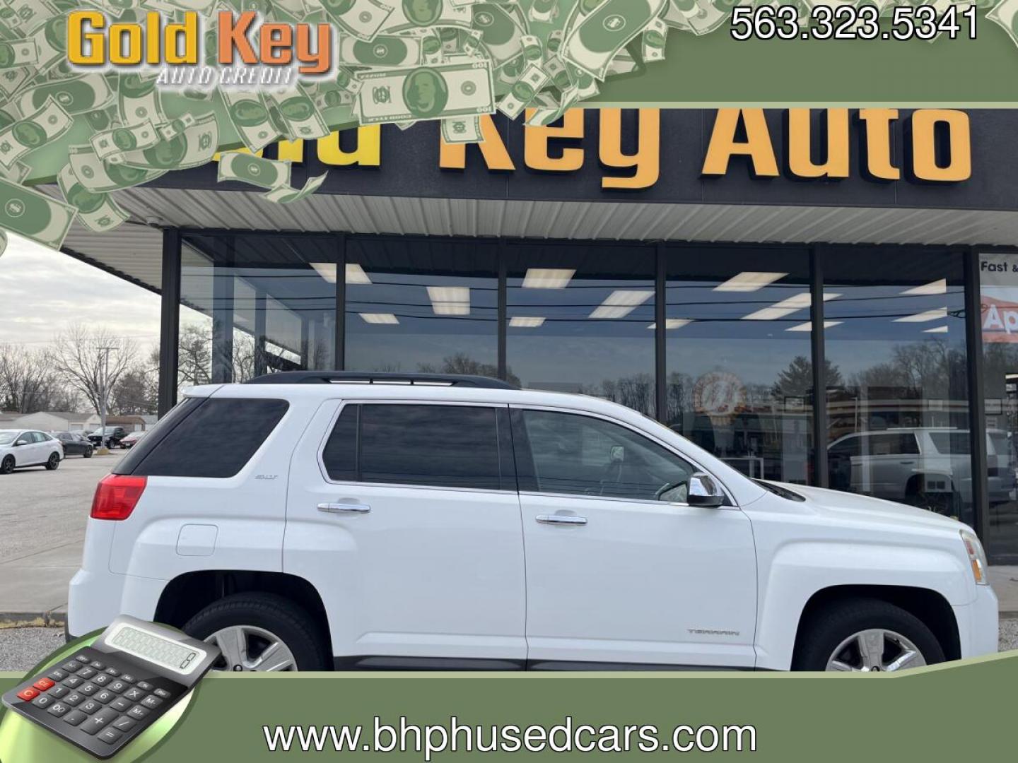 2015 Summit White GMC Terrain SLT-1 (2GKFLXEK1F6) with an 3.6L V-6 gasoline di engine, located at 1633 W Kimberly, Davenport, IA, 52806, (563) 323-5341, 41.559456, -90.598732- Photo#0