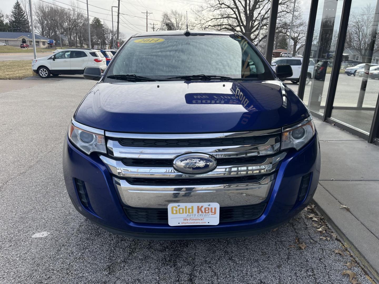 2014 Deep Impact Blue Metallic Ford Edge SE (2FMDK3GC8EB) with an 3.5L V-6 DOHC engine, located at 1633 W Kimberly, Davenport, IA, 52806, (563) 323-5341, 41.559456, -90.598732 - Photo#1