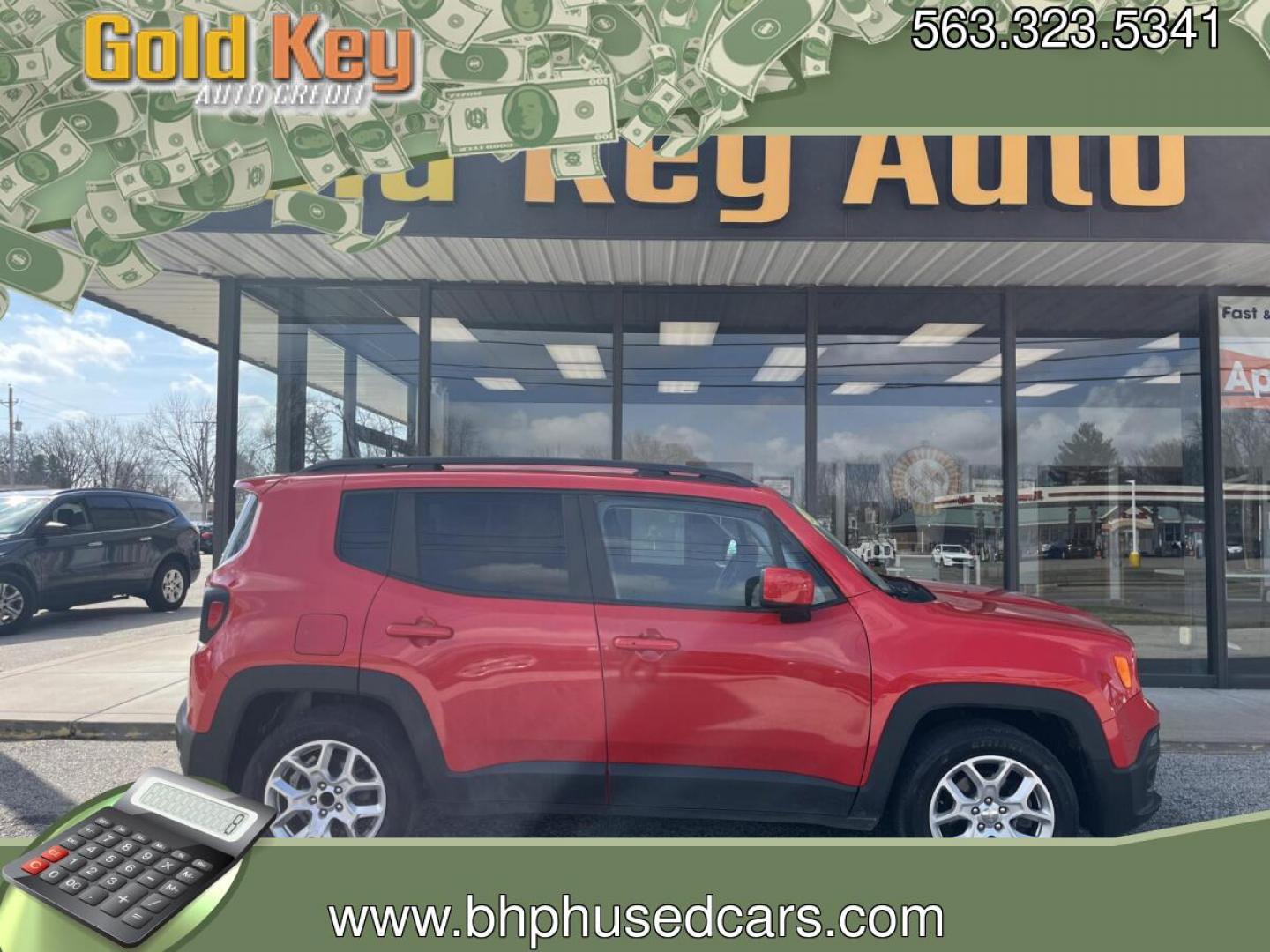 2018 Red Hot Jeep Renegade Latitude FWD (ZACCJABB8JP) with an 2.4L L4 DOHC 16V engine, 6M transmission, located at 1633 W Kimberly, Davenport, IA, 52806, (563) 323-5341, 41.559456, -90.598732- Photo#0