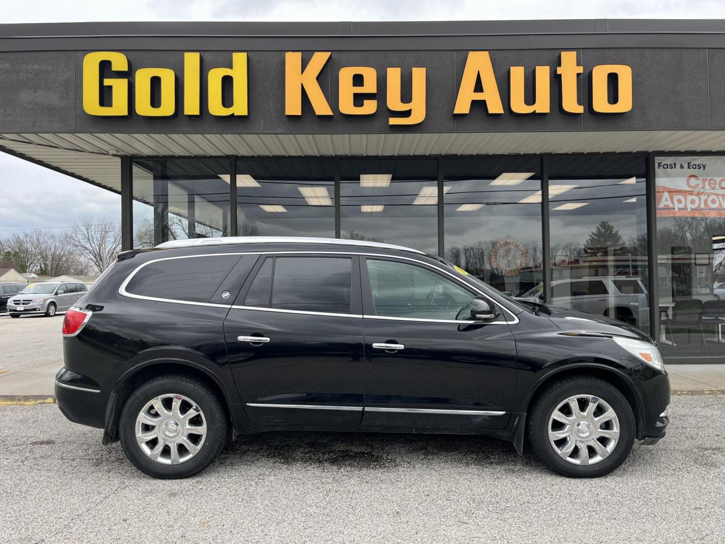 2017 Ebony Twilight Metallic Buick Enclave Leather (5GAKVBKD5HJ) with an 3.6L V-6 gasoline direct injection engine, located at 1633 W Kimberly, Davenport, IA, 52806, (563) 323-5341, 41.559456, -90.598732 - Photo#0