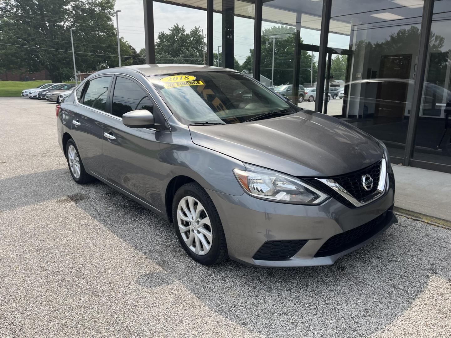 2018 Gun Metallic Nissan Sentra SV (3N1AB7AP8JL) with an 1.8L I-4 DOHC engine, located at 1633 W Kimberly, Davenport, IA, 52806, (563) 323-5341, 41.559456, -90.598732 - Photo#2