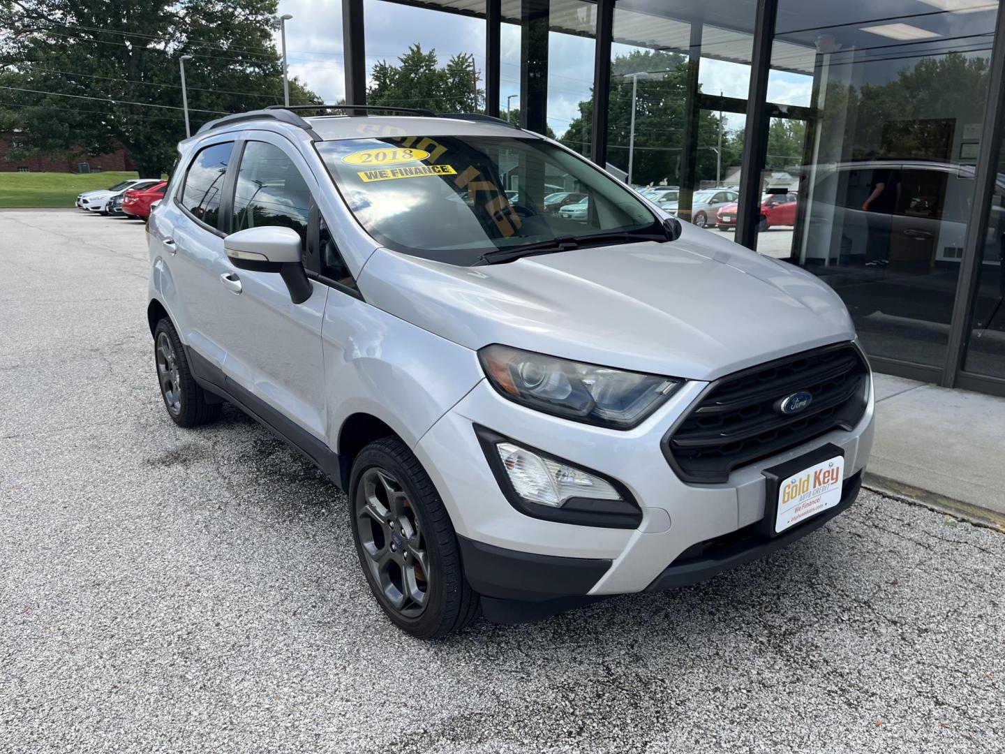2018 Moondust Silver Metallic Ford EcoSport SES (MAJ6P1CL2JC) with an 2L I-4 gasoline direct injection engine, located at 1633 W Kimberly, Davenport, IA, 52806, (563) 323-5341, 41.559456, -90.598732 - Photo#2