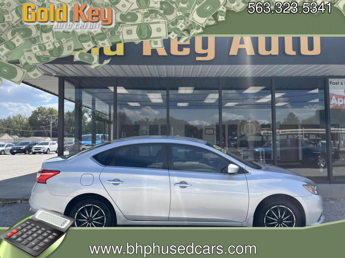 2018 Brilliant Silver Nissan Sentra S (3N1AB7AP9JY) with an 1.8L I-4 DOHC engine, located at 1633 W Kimberly, Davenport, IA, 52806, (563) 323-5341, 41.559456, -90.598732- Photo#0