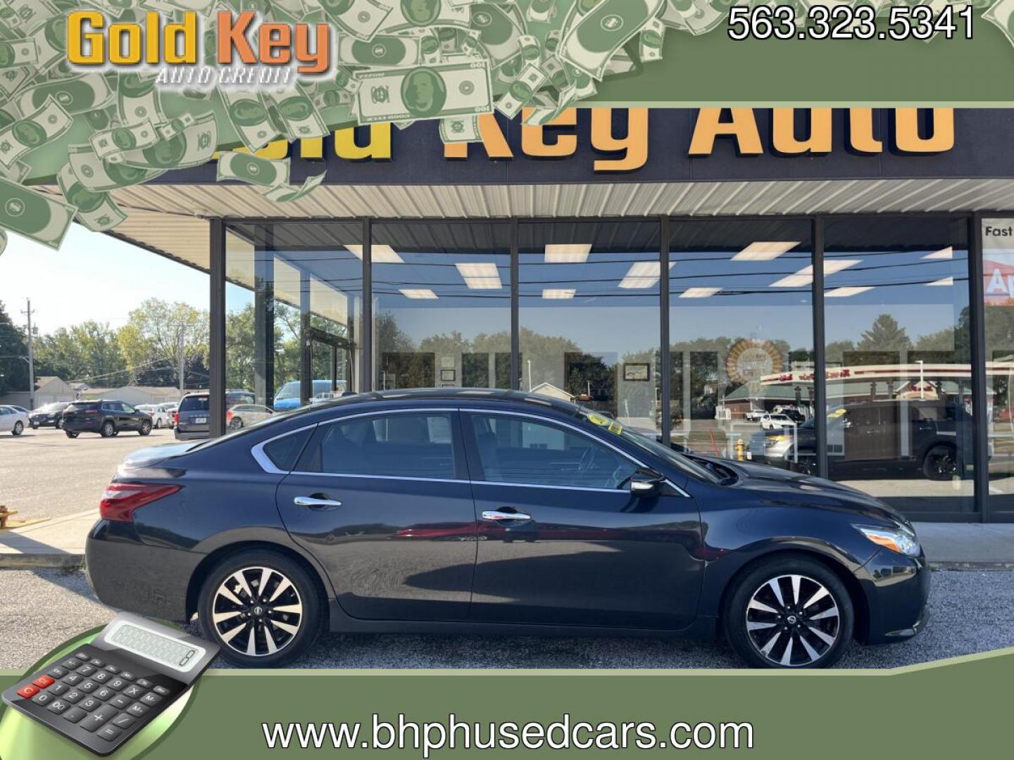 2018 Gun Metallic Nissan Altima 2.5 SL (1N4AL3AP2JC) with an 2.5L I-4 DOHC engine, located at 1633 W Kimberly, Davenport, IA, 52806, (563) 323-5341, 41.559456, -90.598732- Photo#0