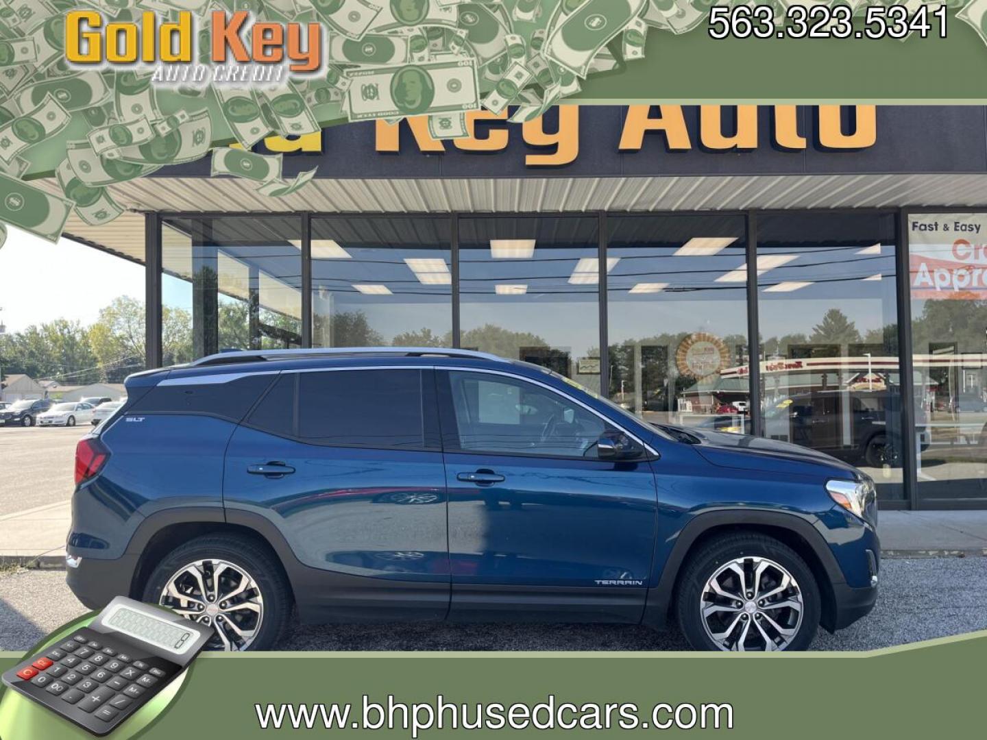 2020 Blue Emerald Metallic GMC Terrain FWD SLT (3GKALPEX2LL) , located at 1633 W Kimberly, Davenport, IA, 52806, (563) 323-5341, 41.559456, -90.598732- Photo#0