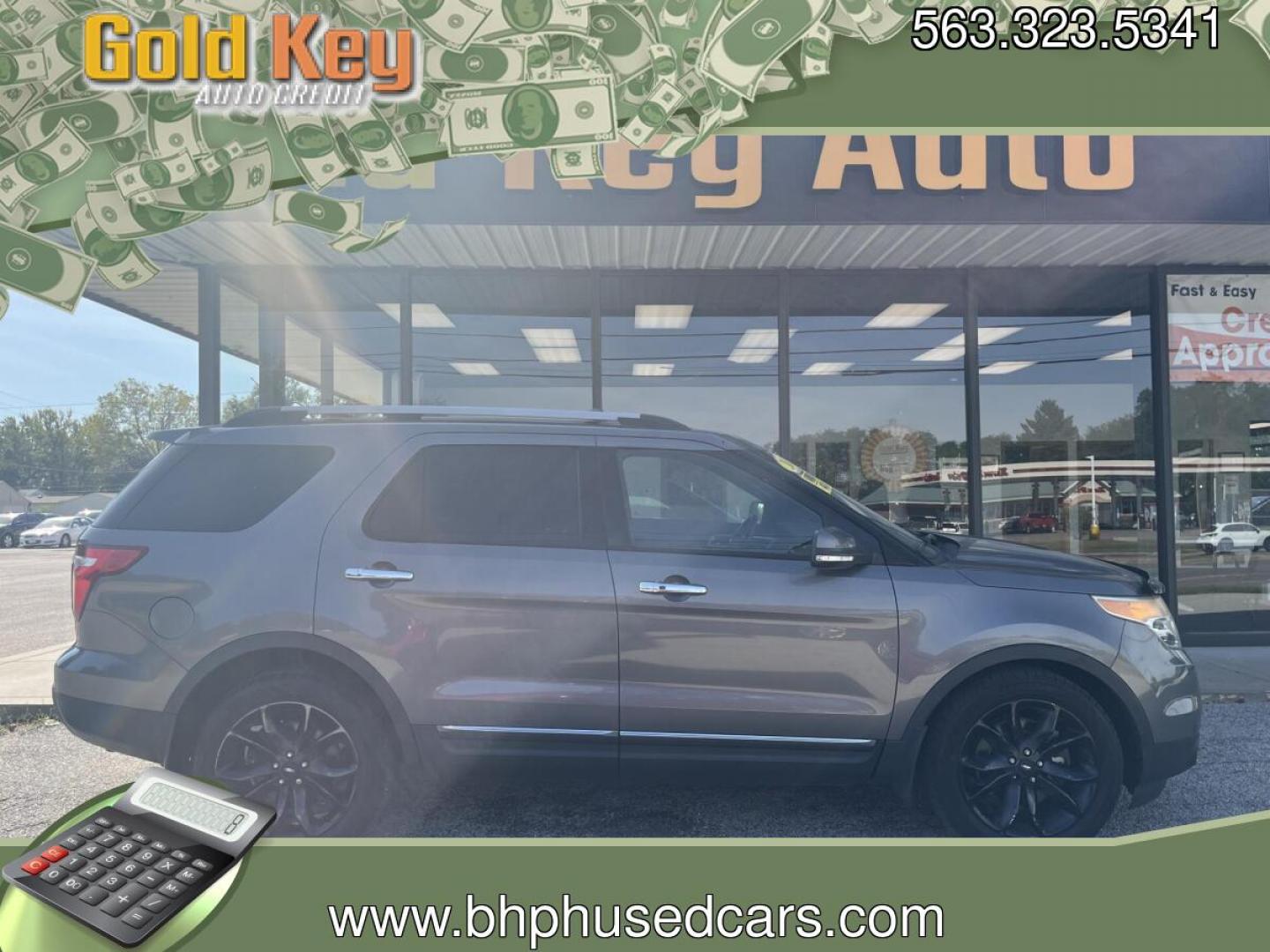 2013 Sterling Grey Metall Ford Explorer Limited 4WD (1FM5K8F86DG) with an 3.5L V6 DOHC 24V engine, 6-Speed Automatic transmission, located at 1633 W Kimberly, Davenport, IA, 52806, (563) 323-5341, 41.559456, -90.598732- Photo#0