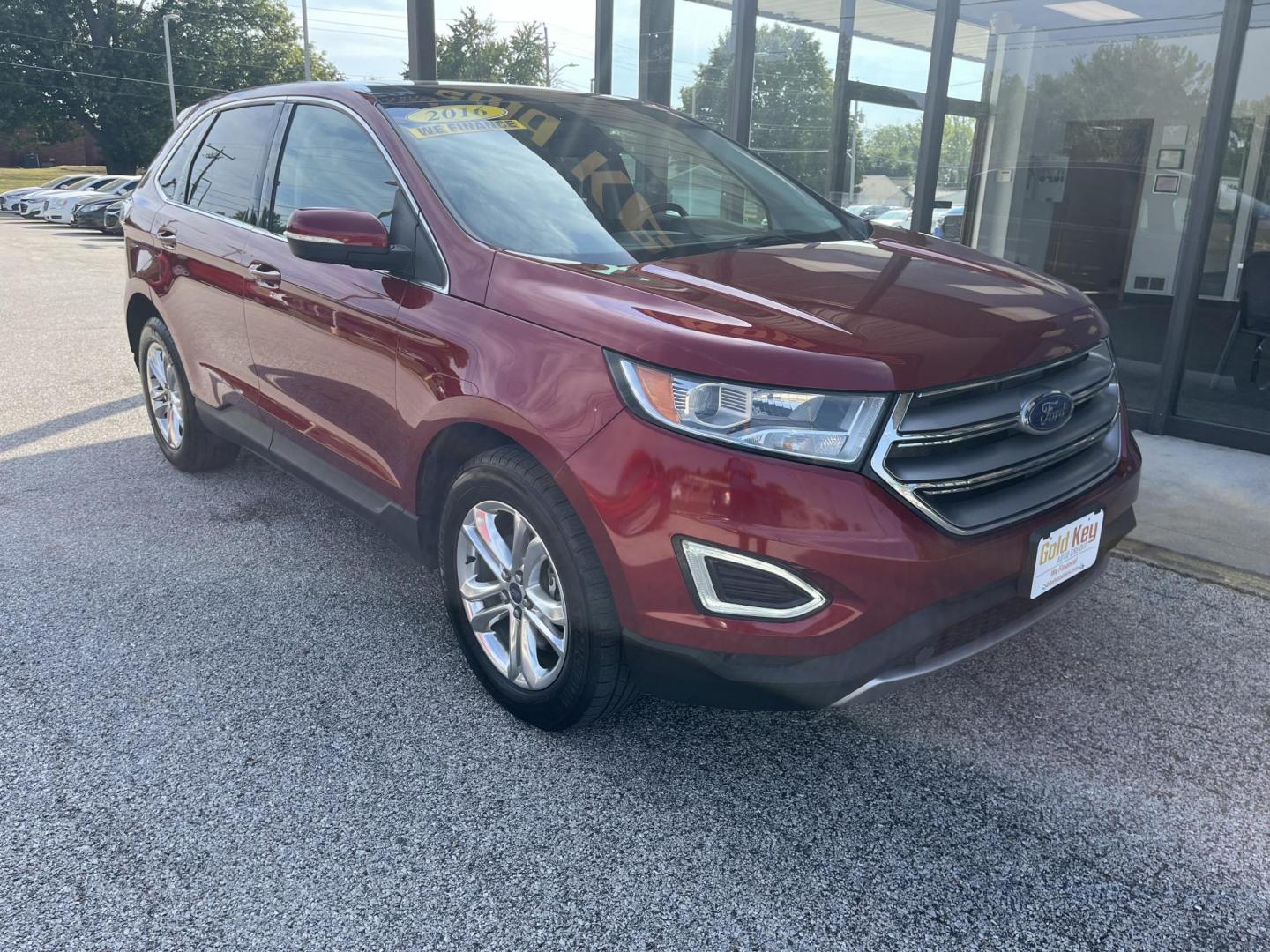 2016 Ruby Red Metallic Tinted Clearcoat Ford Edge SEL (2FMPK4J83GB) , located at 1633 W Kimberly, Davenport, IA, 52806, (563) 323-5341, 41.559456, -90.598732 - Photo#2