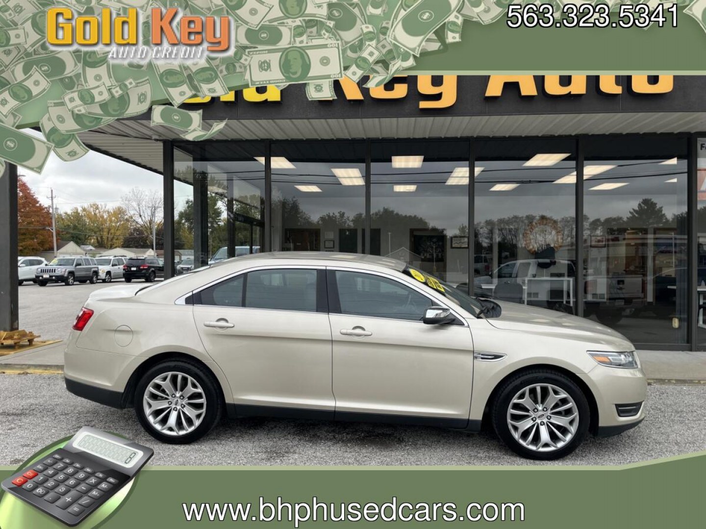 2018 White Gold Metallic Ford Taurus Limited (1FAHP2F86JG) with an 3.5L V-6 DOHC engine, located at 1633 W Kimberly, Davenport, IA, 52806, (563) 323-5341, 41.559456, -90.598732- Photo#0