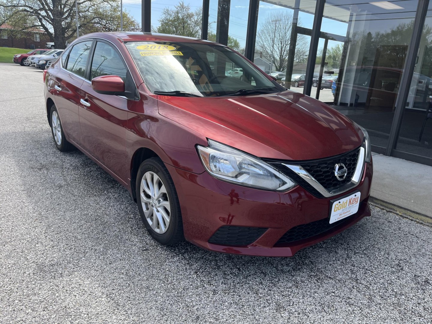 2018 Red Alert Nissan Sentra SV (3N1AB7AP3JY) with an 1.8L I-4 DOHC engine, located at 1633 W Kimberly, Davenport, IA, 52806, (563) 323-5341, 41.559456, -90.598732- Photo#2