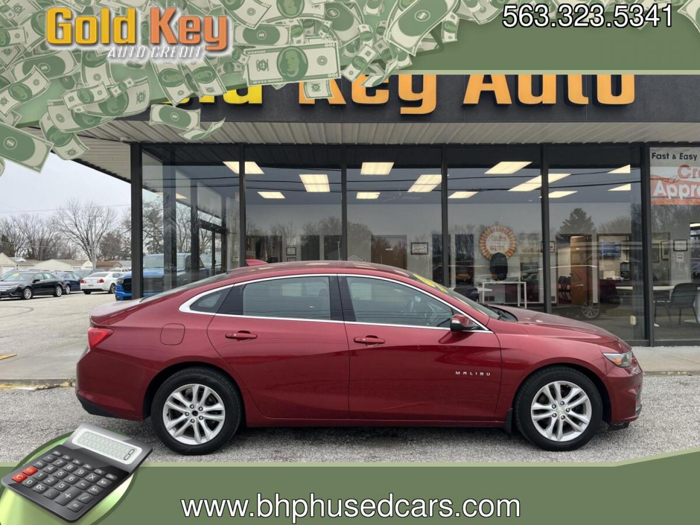 2018 Cajun Red Tintcoat Chevrolet Malibu LT (1G1ZD5ST5JF) with an ECOTEC 1.5L I-4 gasoline direct injection engine, located at 1633 W Kimberly, Davenport, IA, 52806, (563) 323-5341, 41.559456, -90.598732- Photo#0