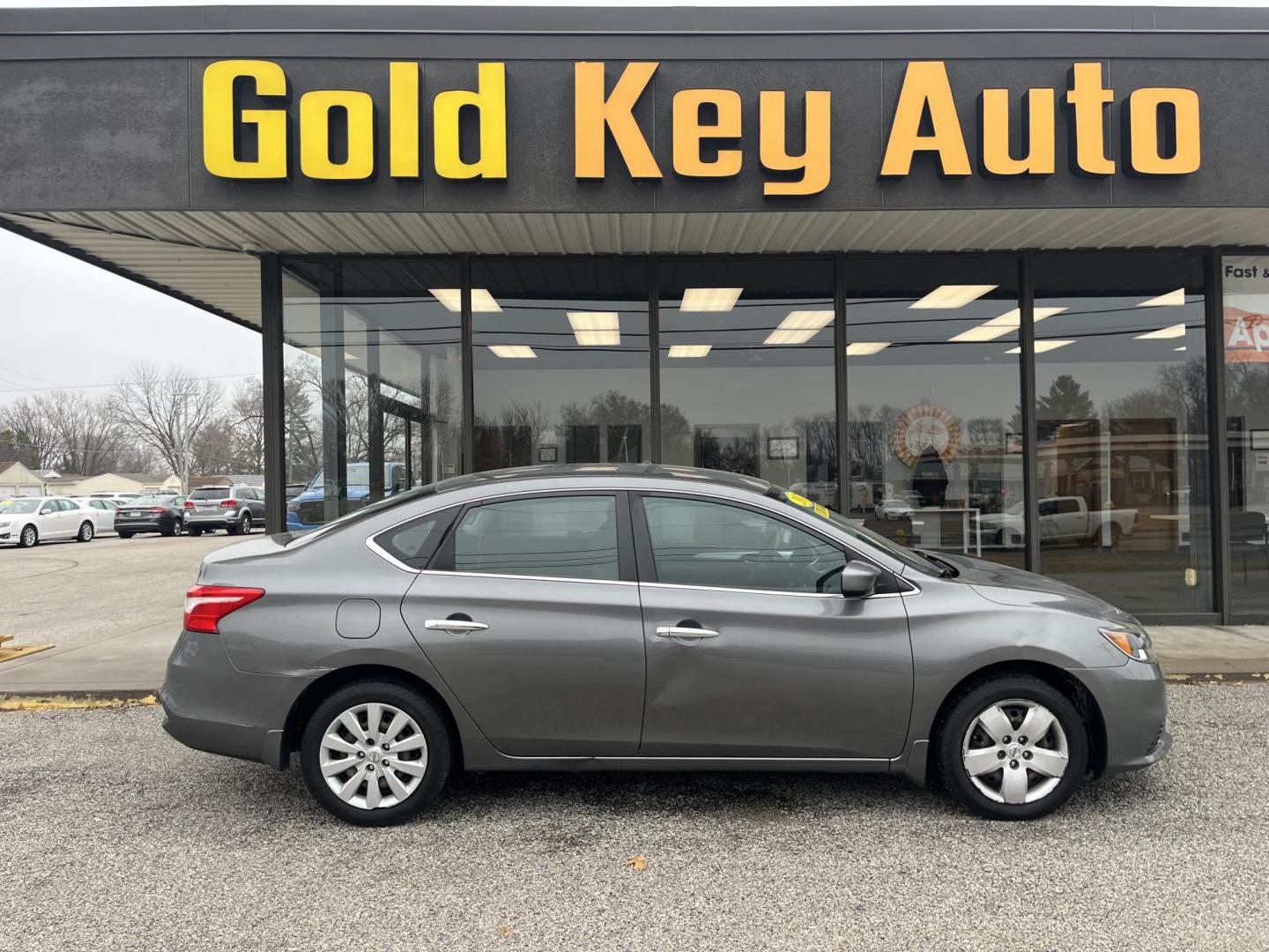 2017 Gun Metallic Nissan Sentra S (3N1AB7AP2HY) with an 1.8L I-4 DOHC engine, located at 1633 W Kimberly, Davenport, IA, 52806, (563) 323-5341, 41.559456, -90.598732 - Photo#0