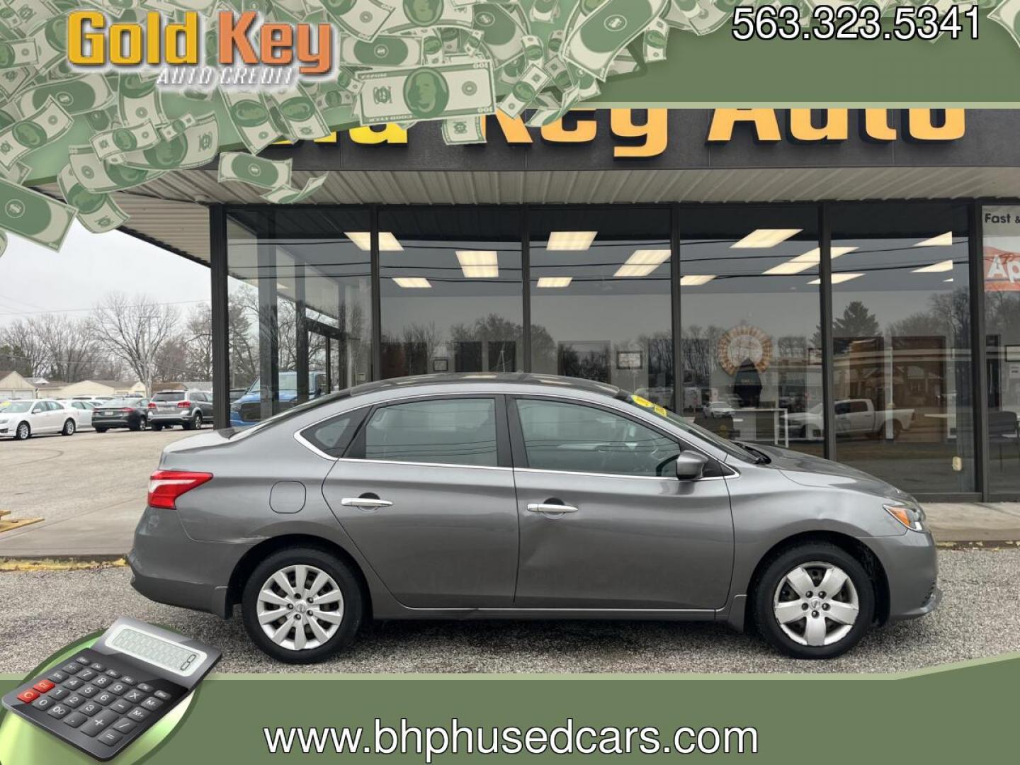 2017 Gun Metallic Nissan Sentra S (3N1AB7AP2HY) with an 1.8L I-4 DOHC engine, located at 1633 W Kimberly, Davenport, IA, 52806, (563) 323-5341, 41.559456, -90.598732- Photo#0