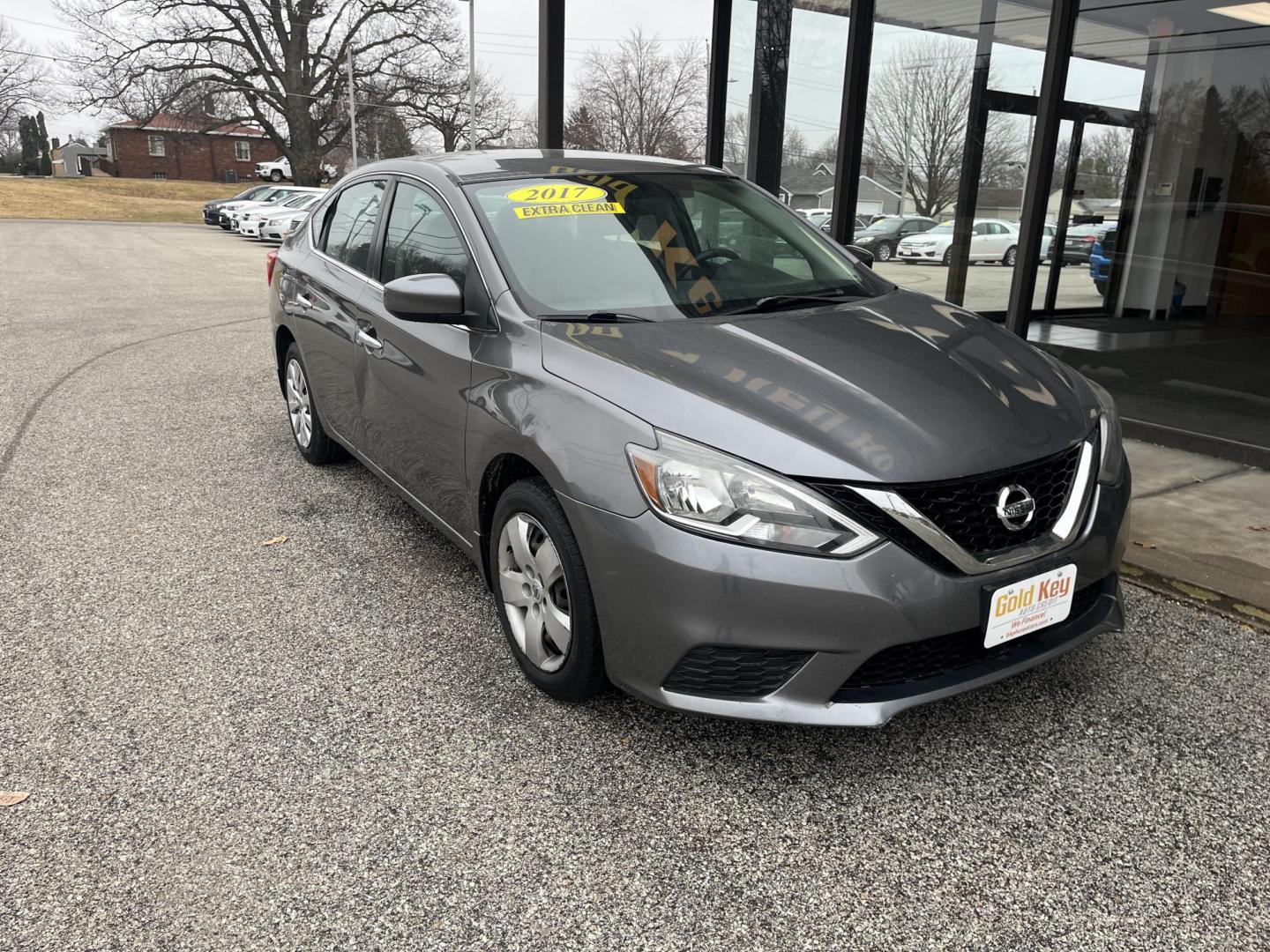 2017 Gun Metallic Nissan Sentra S (3N1AB7AP2HY) with an 1.8L I-4 DOHC engine, located at 1633 W Kimberly, Davenport, IA, 52806, (563) 323-5341, 41.559456, -90.598732 - Photo#2