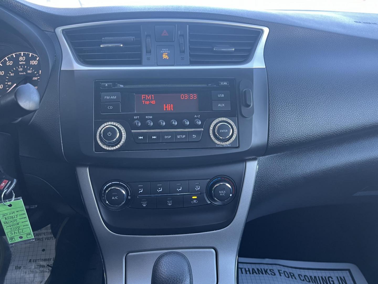 2015 White Nissan Sentra S (3N1AB7AP4FY) with an 1.8L I-4 DOHC engine, located at 1633 W Kimberly, Davenport, IA, 52806, (563) 323-5341, 41.559456, -90.598732 - Photo#7