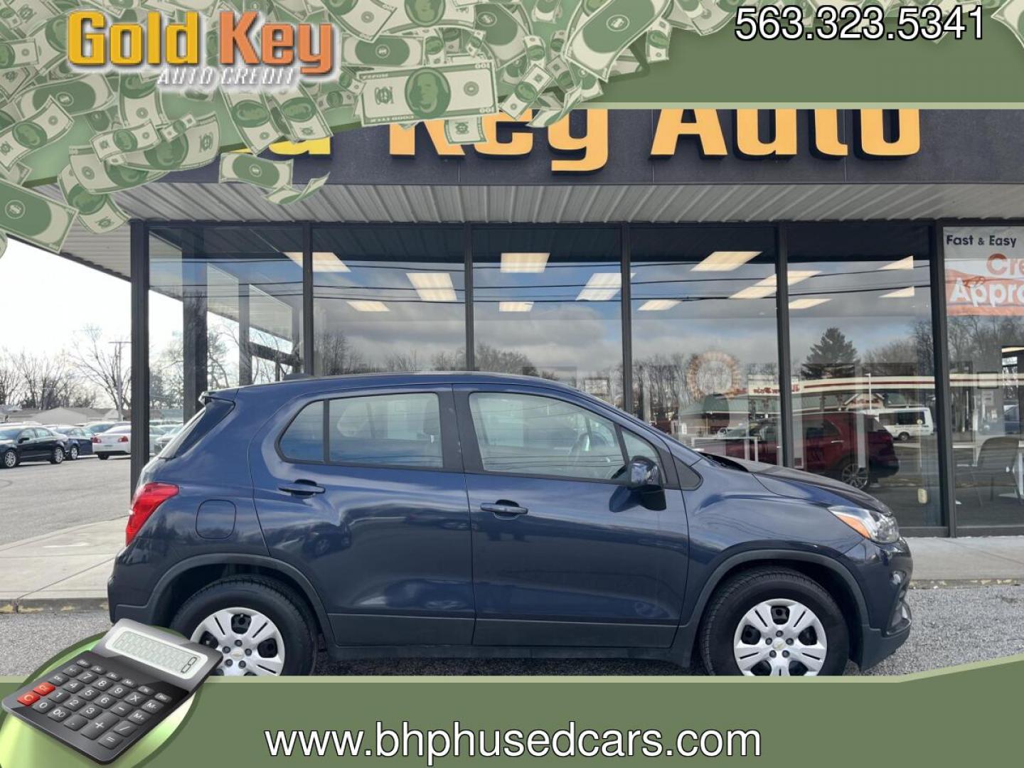 2019 Nightfall Gray Metallic Chevrolet Trax LS (3GNCJKSB3KL) with an Ecotec 1.4L I-4 DOHC engine, located at 1633 W Kimberly, Davenport, IA, 52806, (563) 323-5341, 41.559456, -90.598732- Photo#0