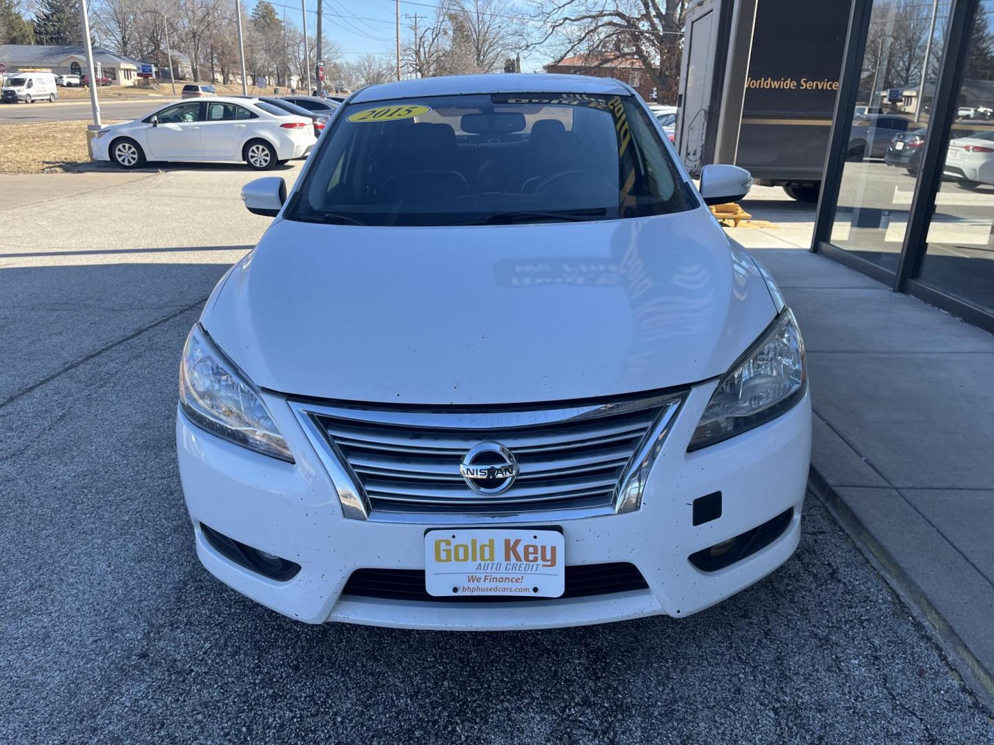 2015 Aspen White Nissan Sentra SL (3N1AB7AP2FY) with an 1.8L I-4 DOHC engine, located at 1633 W Kimberly, Davenport, IA, 52806, (563) 323-5341, 41.559456, -90.598732 - Photo#1