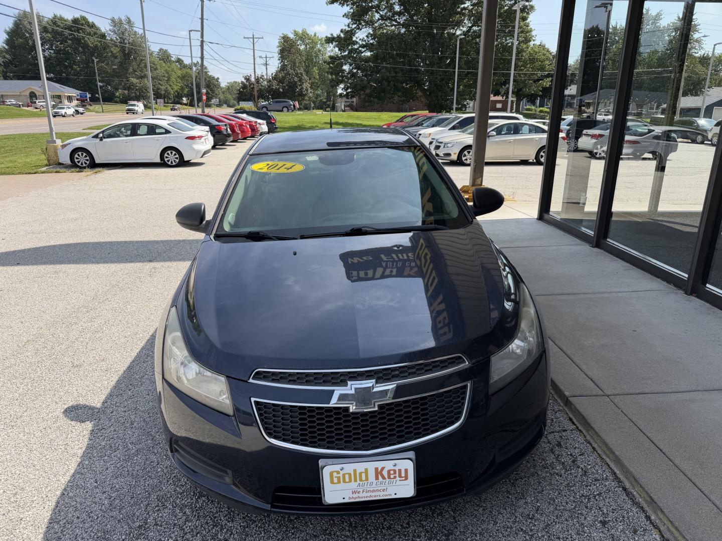 2014 Blue Ray Metallic /Jet Black/Medium Tit Chevrolet Cruze LS Auto (1G1PA5SG4E7) with an 1.8L L4 DOHC 16V engine, 6-Speed Automatic transmission, located at 1633 W Kimberly, Davenport, IA, 52806, (563) 323-5341, 41.559456, -90.598732- Photo#2