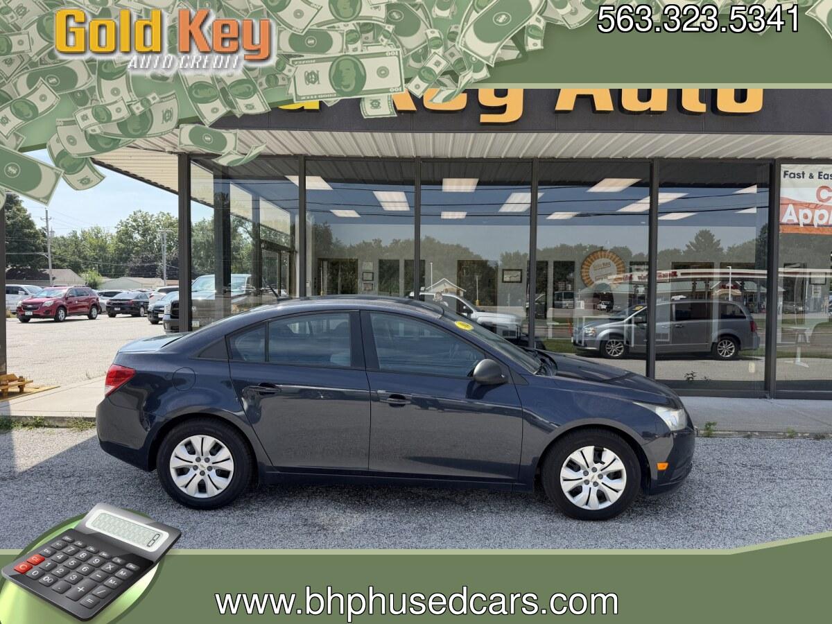 2014 Blue Ray Metallic /Jet Black/Medium Tit Chevrolet Cruze LS Auto (1G1PA5SG4E7) with an 1.8L L4 DOHC 16V engine, 6-Speed Automatic transmission, located at 1633 W Kimberly, Davenport, IA, 52806, (563) 323-5341, 41.559456, -90.598732- Photo#0